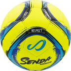 Senda Amador Training Soccer Ball, Fair Trade Certified, Yellow/Light Blue, Size 4 (Ages 8-12)