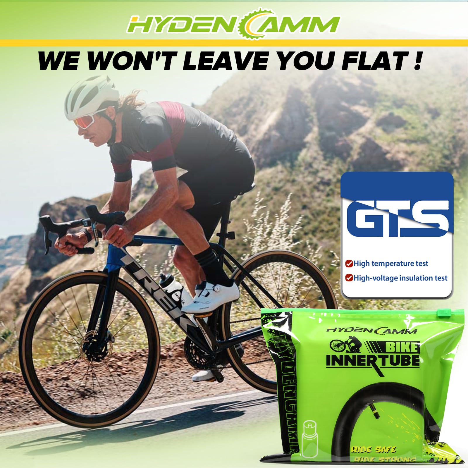 2 Pack 14 Inch Bike Tube Fit 1.75/1.95/2.125 with 32mm Schrader Valve, 14x2.125 Bike Tube with 2PCS Levers, 14 x 2.125 Inner Tub
