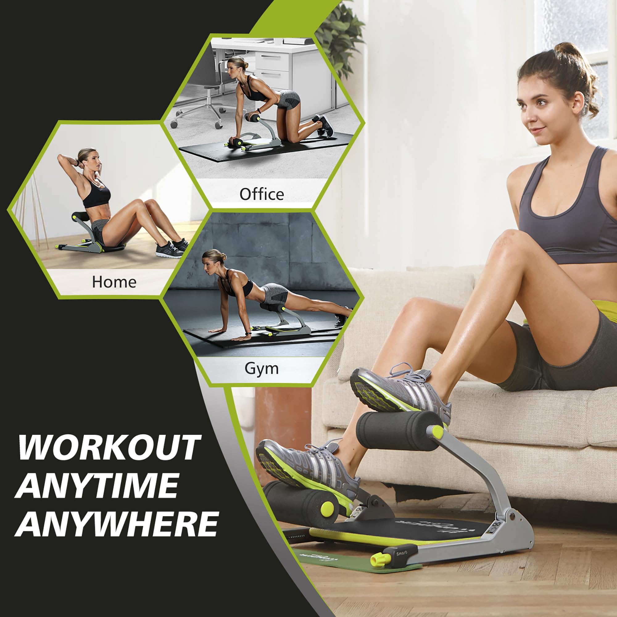 Wonder Core Smart Ab Machine, Sit Up Exercise Equipment, Crunches Ab Equipment, Ab Workout Equipment, Abdominal Muscle Exerciser
