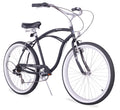 Firmstrong Urban Man Beach Cruiser Bike, Mens Bicycle 26-Inch, 7-Speed, Black