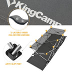 Kingcamp Folding Camping Cot Lightweight Sleeping Cot Portable With Carry Bag Double Layer 1000D Sturdy Cot Heavy Duty Camping B