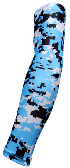 Sportsfarm Light Blue Black Digital Camo Arm Sleeve (Ym)
