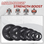 Fitvids Olympic Cast Iron 2-Inch Weight Plate for Strength Training & Weightlifting, 10 LB Set of 4