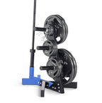 Cap Barbell Olympic Plate Tree Storage Rack For Weights And Bar, Blue
