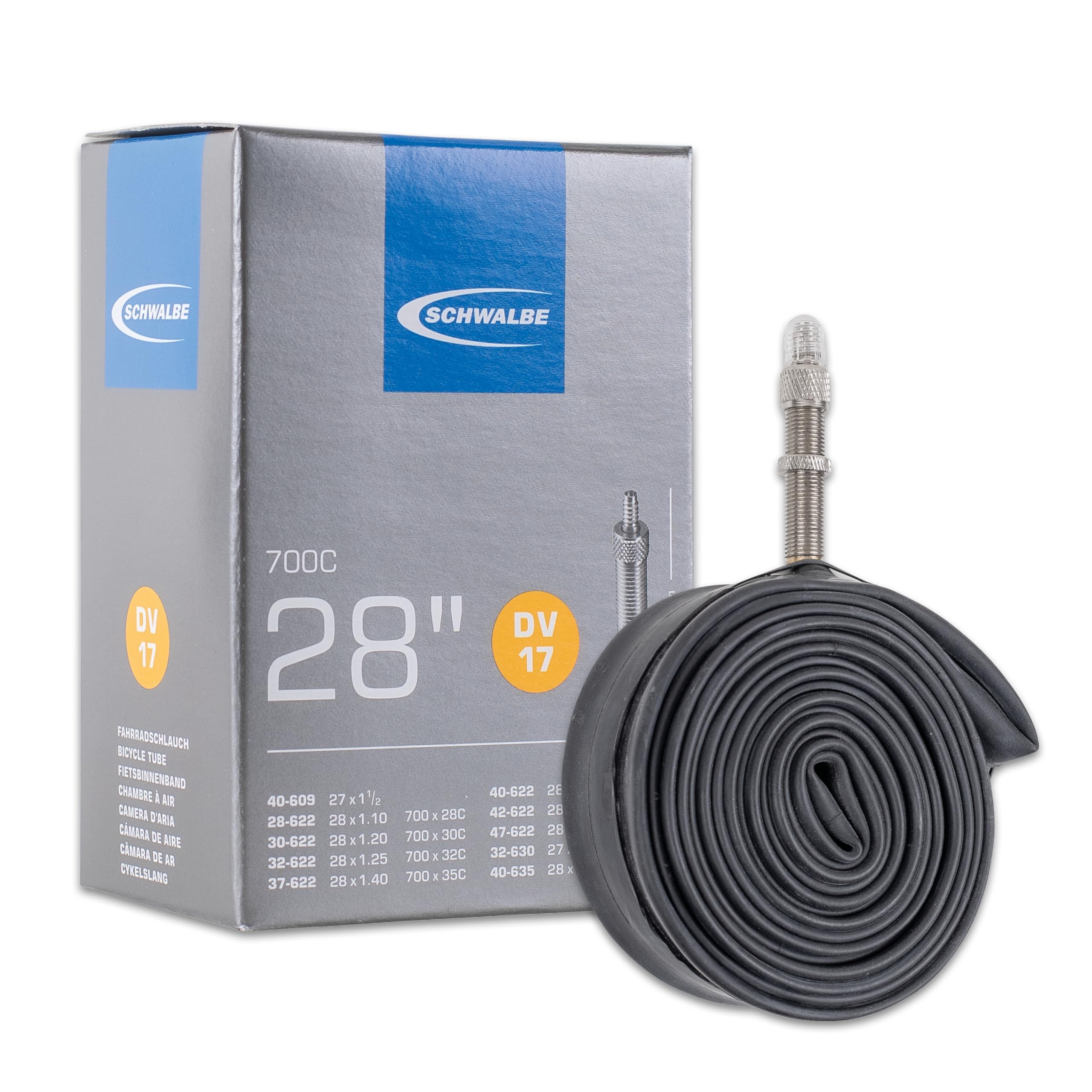 Schwalbe DV17 Bicycle Hose 700C 40 mm, Black, 28 