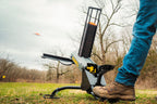 Caldwell Claymore Target Thrower 50 Clay Capacity, 55 Yd Throw with Foot Pedal for Single Person Use - No Electricity Needed