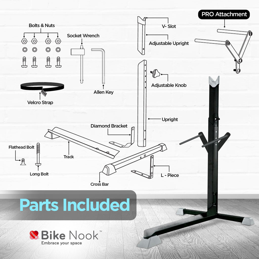 Bike Nook Bike Stand & Vertical Storage Rack The Original Vertical Bicycle Floor Stand For Garage Storage And Indoor And Outdoor