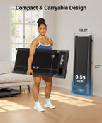 Therun Walking Pad Treadmill With 10% Incline, Under Desk Treadmills For Home Office, Portable Small Walking Pad With Remote Con