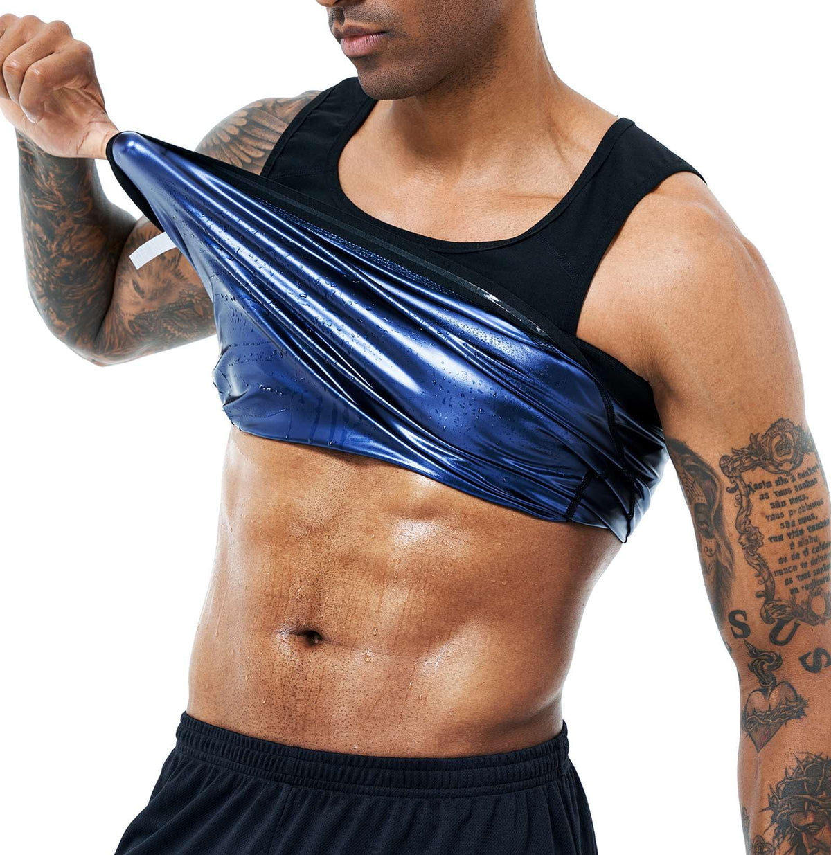 Remebsweat Sweat Vest For Men MenS Heat Trapping Sauna Suit Shirt Compression Vest Shapewear Top For Gym Excersize