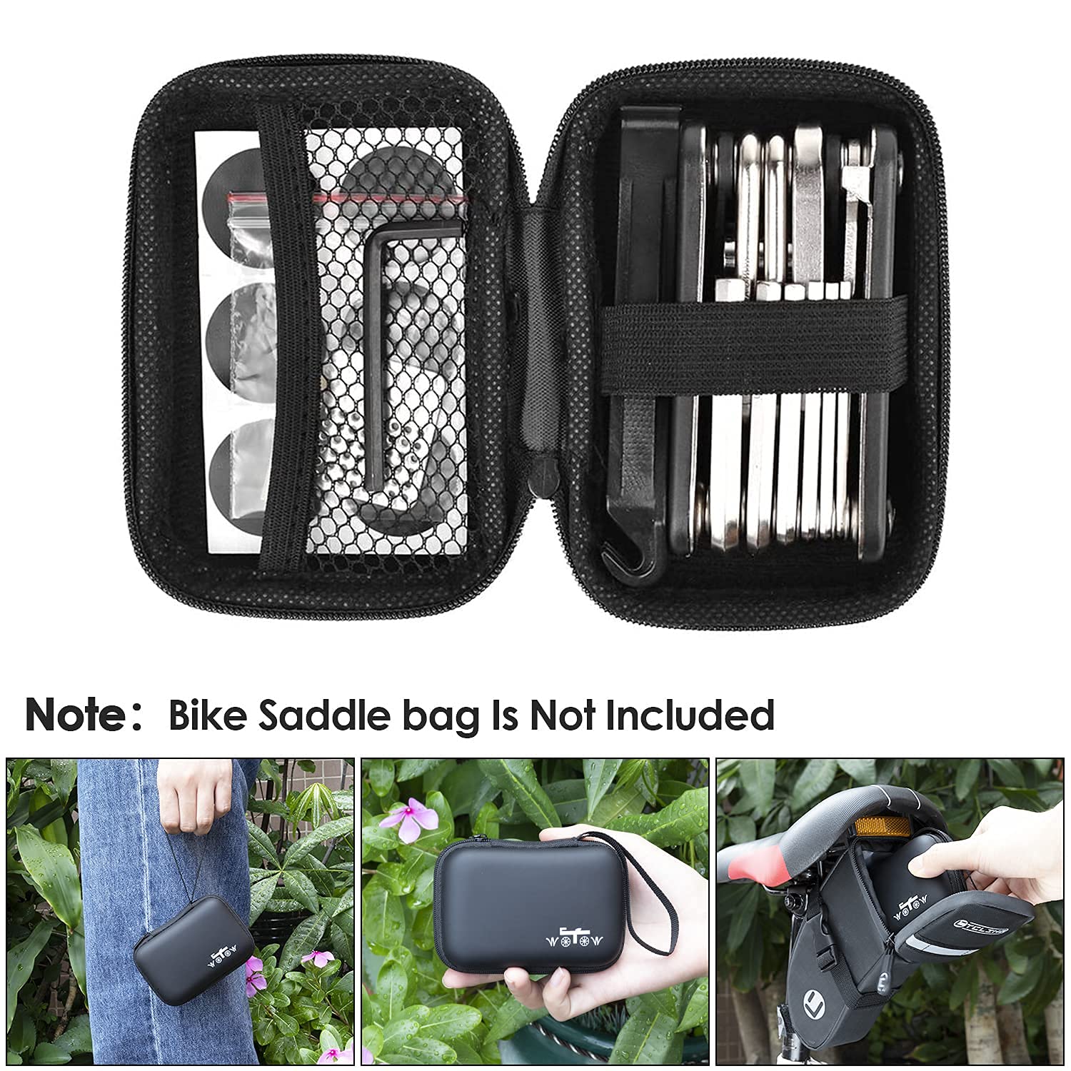 Wotow Bike Repair Tool Kit - 21 In 1 Bicycle Multitool With Bone Wrench Portable Mountain Bike Tool Kit Riding Emergency Mainten