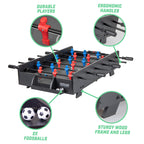 Gosports 32 Inch Tabletop Foosball Game Set - Oak Or Black