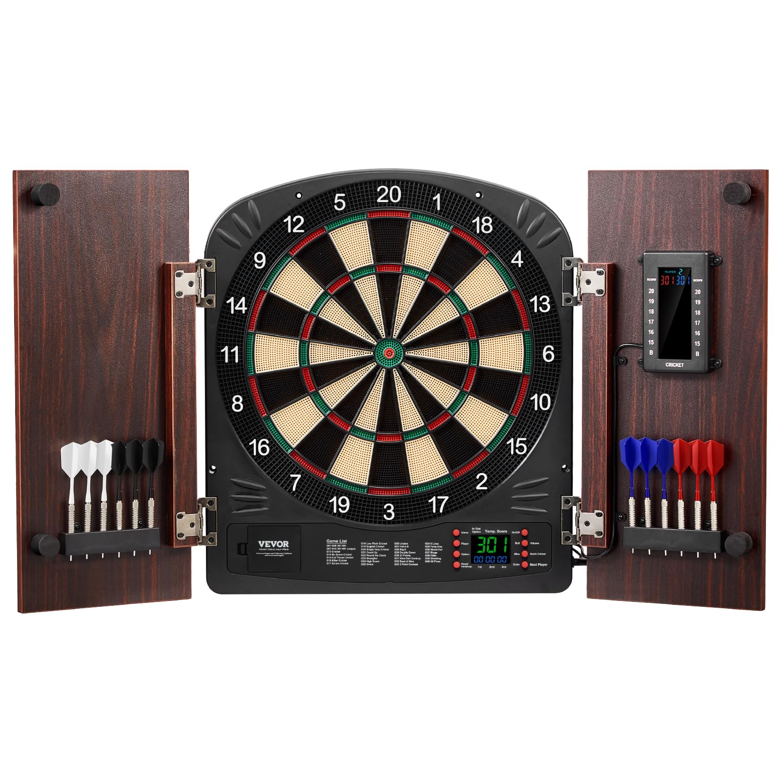 Vevor Dartboard And Cabinet Set Complete With All Accessories Easy Assembly