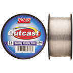 Zebco Outcast Monofilament Fishing Line, 160-Yards, 30-Pound, Low Memory And Stretch, High Tensile Strength, Clear