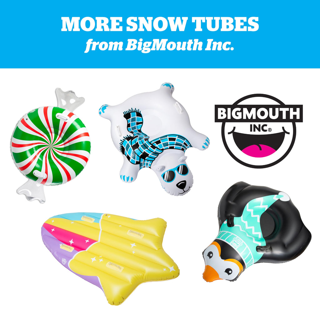 Bigmouth Inc Large 48'' Inflatable Snow Tube For Kids And Adults, Durable Winter Toy For Tubing & Sledding - Llama