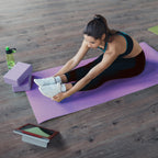 Balancefrom Goyoga 7-Piece Set - Include Yoga Mat With Carrying Strap, 2 Yoga Blocks, Hand Towel And Knee Pad (Purple, 1/2''-Thi
