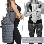 Ewedoos Yoga Mat Bag With Large Size Pocket And Zipper Pocket, Fit Most Size Mats (Artistic Gray)