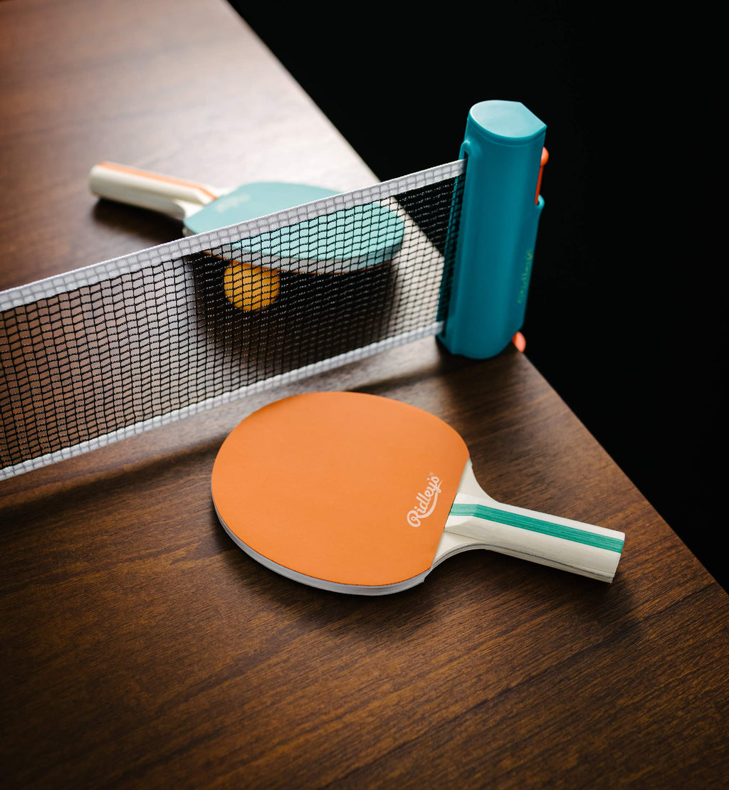 Ridleys Portable Travel 6-Piece Table Tennis Set For Adults And Children - Tabletop Ping Pong Kit Makes Any Table A Tennis Court