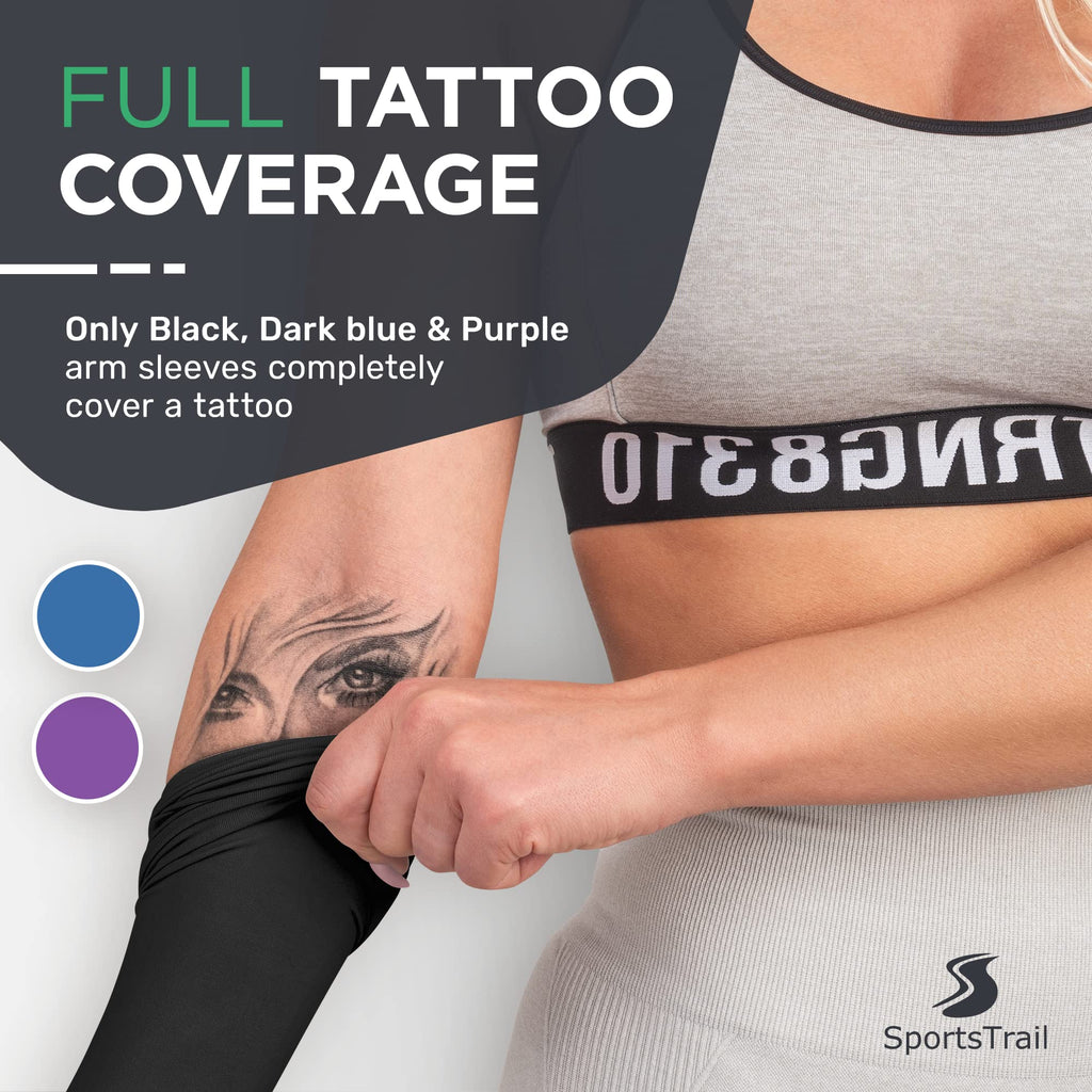 Sportstrail Cooling Arm Sleeves For Men & Women - Breathable, Moisture-Wicking Arm Sleeves For Women, Men & Kids - Upf 50 Uv Pro