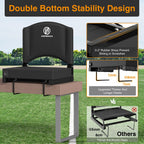 HOPERAN Heated Stadium Seats for Bleachers with Back Support, 3 Levels Heating Bleacher Chairs with Back and Cushion, Folding Bl