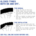 Rehook Tyre Glider - A Strong Portable Bicycle Tyre Replacement And Bike Tire Remover Tool - No More Tyre Levers Or Tyre Changin