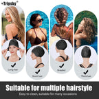Tripsky Silicone Swim Cap For Long Hair, Swimming Cap For Women Men Teenagers, Stereoscopic Pattern Bathing Cap Ideal For Curly