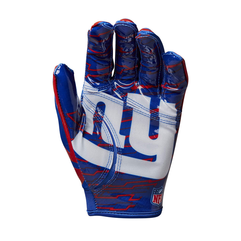 Wilson Nfl Stretch Fit Football Gloves - Youth, New York Giants