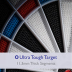 Viper 787 Electronic Dartboard, Ultra Thin Spider For Increased Scoring Area, Free Floating Segments, Locking Segment Holes For