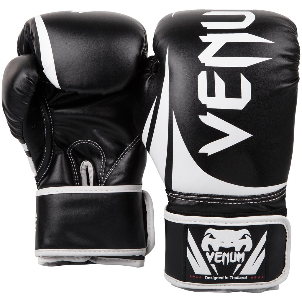 Venum Challenger 2.0 Boxing Gloves - Black/White - 16-Ounce