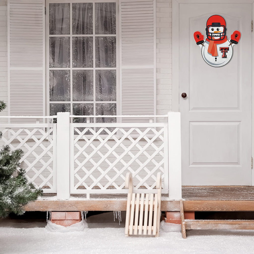 Rico Industries Ncaa Texas Tech Red Raiders Snowman Shape Cut Pennant - Home And Living Room D  Cor - Soft Felt Ez To Hang