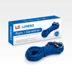 Loreso Strong Magnet Fishing Rope Carabiner, Camping Rope - Heavy Duty 1200 Lb Strength All Purpose Ropes, 1/3 Inch Reinforced P