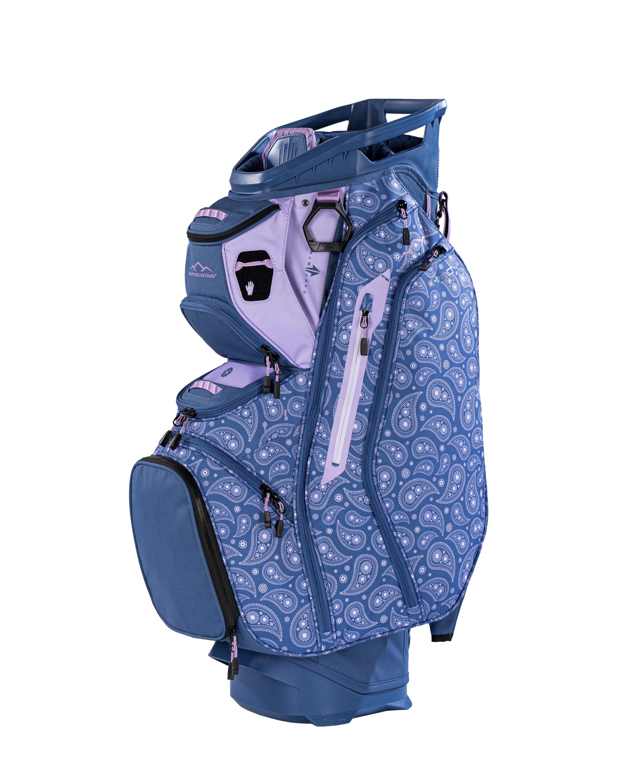 Sun Mountain Womens C130 Lightweight Cart Golf Bag, 14-Way Top, 2026 Model, Sport Paisley Lavender