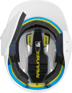 Rawlings Mach 1-Tone Right Batting Helmet W/ Adjustable Face Guard Left Handed Adjustable, Jr, White