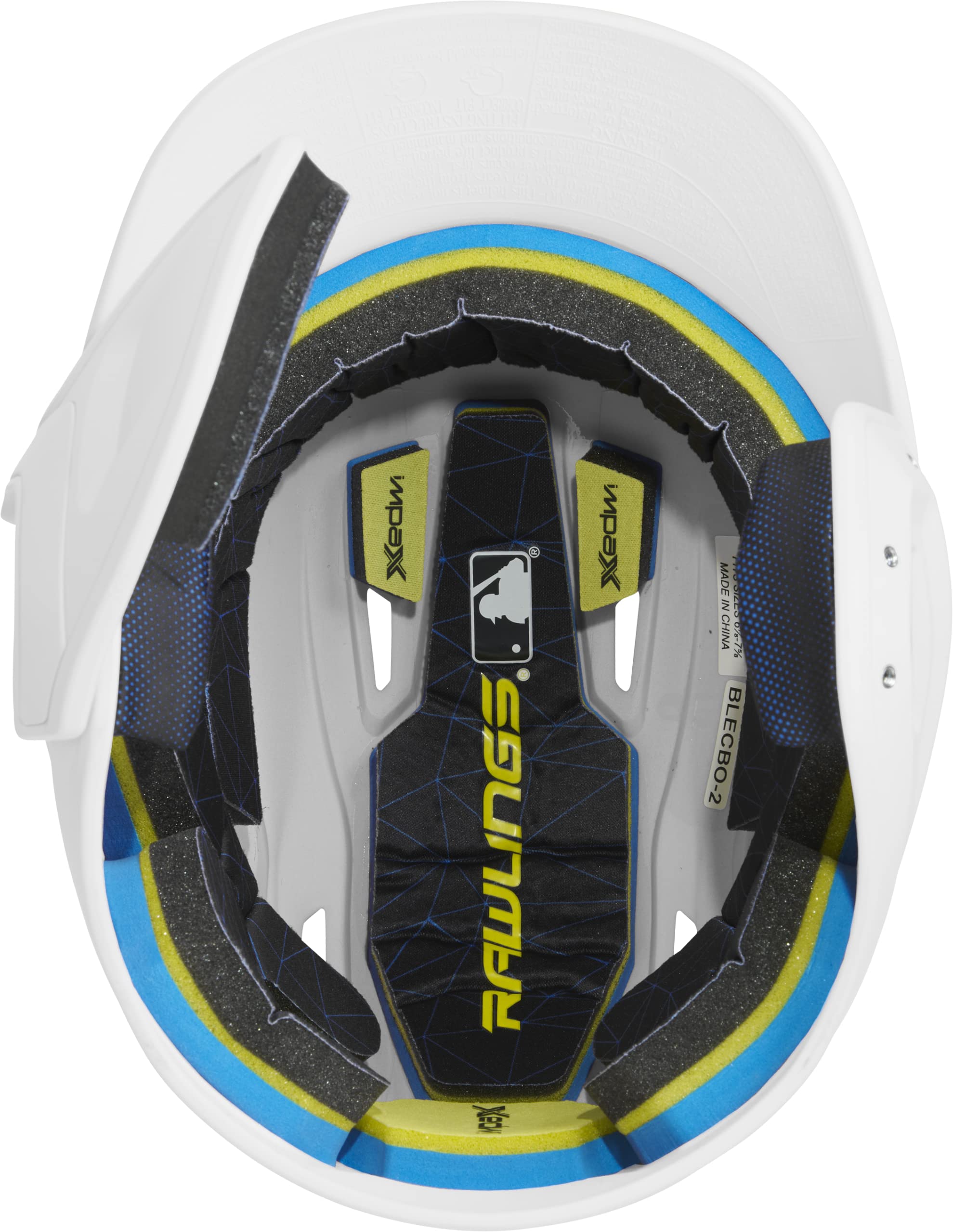Rawlings Mach 1-Tone Right Batting Helmet W/ Adjustable Face Guard Left Handed Adjustable, Jr, White