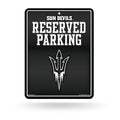 Rico Industries NCAA Arizona State Sun Devils Metal Parking Sign 8.5 x 11 Carbon Fiber Metal Parking Sign - Great for Man Cave, 