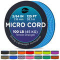 Teceum Micro Paracord - Ice Mint - 1.18 Mm X 125 Ft - Micro Utility Cord - Thin Braided Paracord Rope Nylon Polyester - Wind Chi