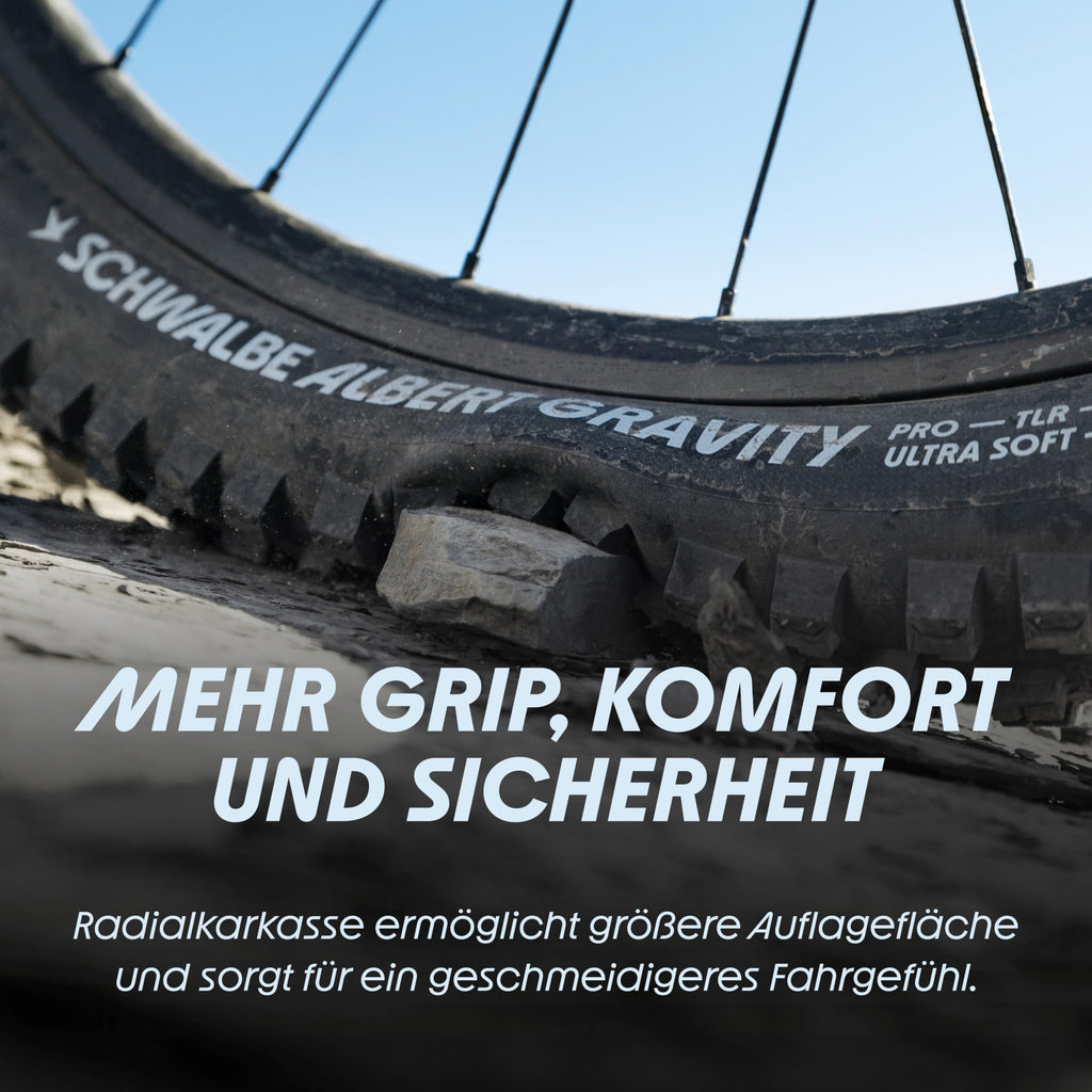 Schwalbe Mtb Bicycle Tyres - 27.5 X 2.50-63-584 - More Grip, More Comfort And More Safety - Radial, E-Bike Tyres, E-Mtb Tyres, M