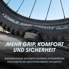 Schwalbe Mtb Bicycle Tyres - 27.5 X 2.50-63-584 - More Grip, More Comfort And More Safety - Radial, E-Bike Tyres, E-Mtb Tyres, M