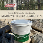 Coleman Citronella Candle 18oz - 30+ Hour Burn Time, Outdoor Candle with Single Wick & Recyclable Tin for Camping, Patio, & Back