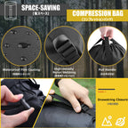 Azarxis Compression Stuff Sack Water-Resistant Ultralight Sleeping Bag Storage Bag Space Saving Gear For Traveling Camping Hikin