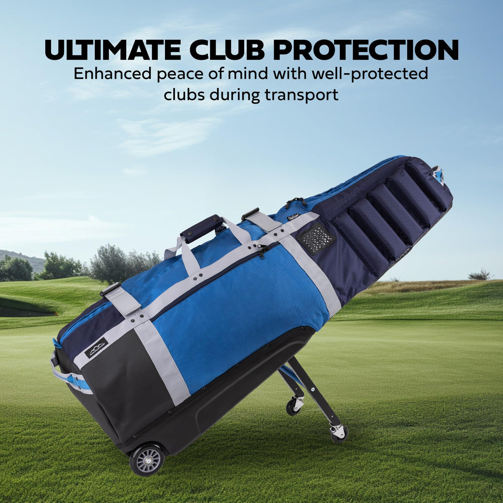 Sun Mountain Clubglider Meridian - Prestigious Golf Bag With Wheels For Ultimate Convenience - Heavy Duty Golf Travel Bag With D