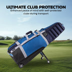 Sun Mountain Clubglider Meridian - Prestigious Golf Bag With Wheels For Ultimate Convenience - Heavy Duty Golf Travel Bag With D