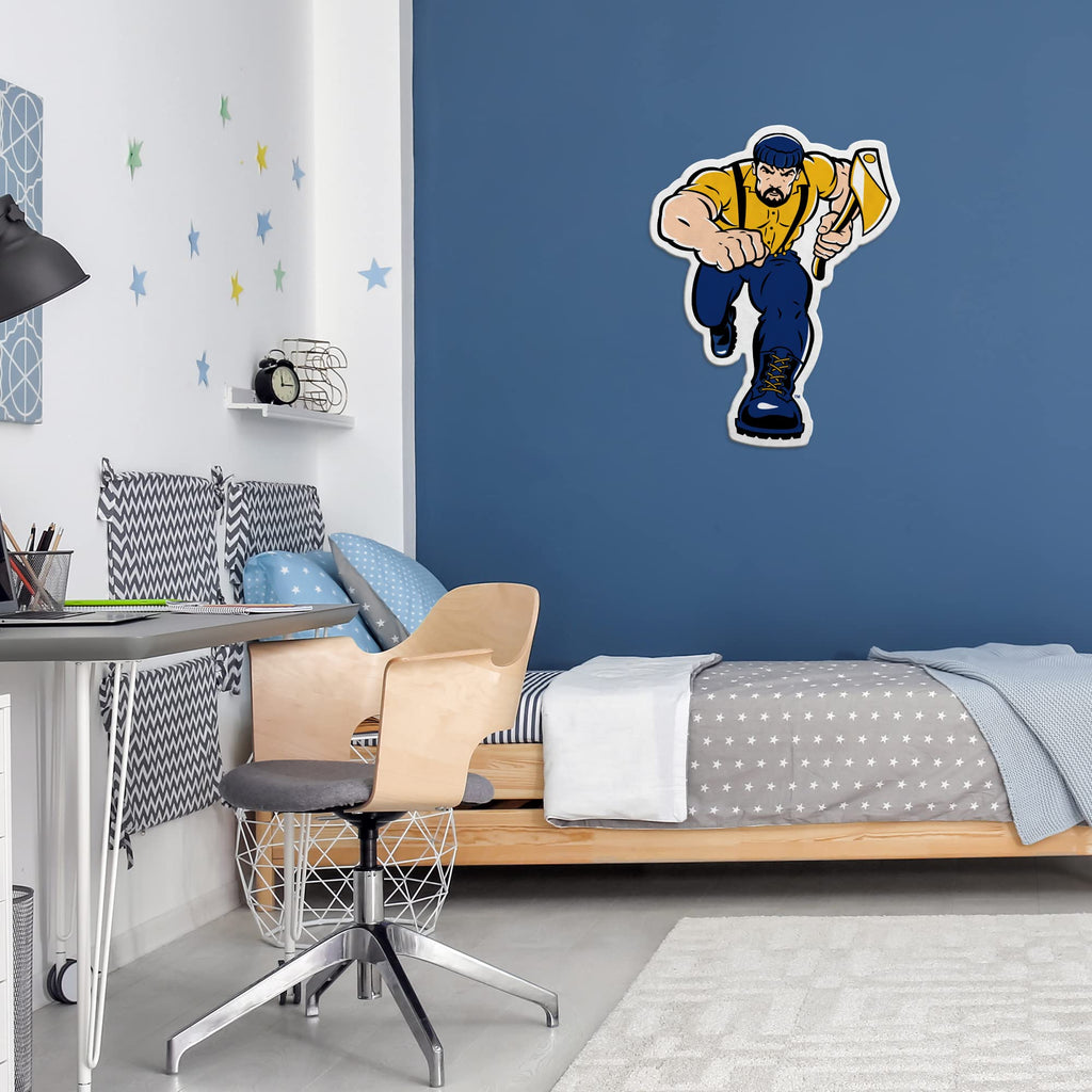 Rico Industries Ncaa Northern Arizona Lumberjacks Mascot Shape Cut Pennant - Home And Living Room D  Cor - Soft Felt Ez To Hang,