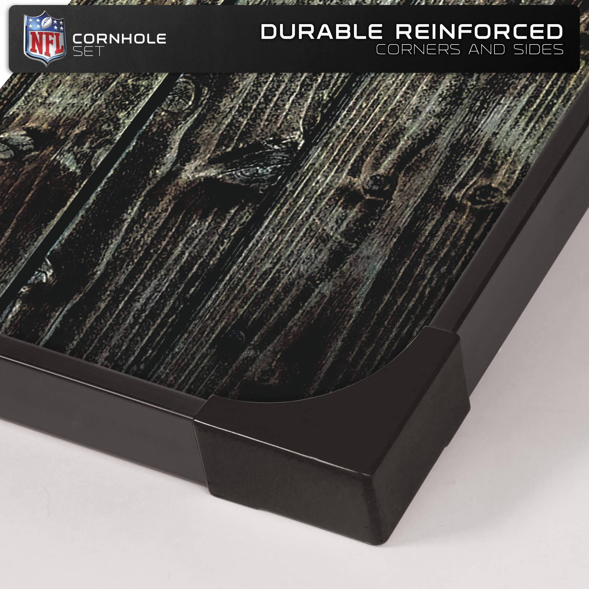 Wild Sports NFL Buffalo Bills 2 x 3 MDF Deluxe Cornhole Set - with Corners and Aprons, Team Color