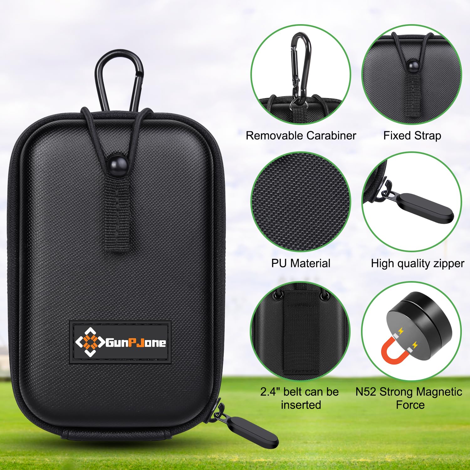 Gunpjone Golf Rangefinder Magnetic Case, Rangefinder Hard Shell Carry Case Rangefinder Cover For Bushnell Tourx V2 V3 V4 V5 Pro