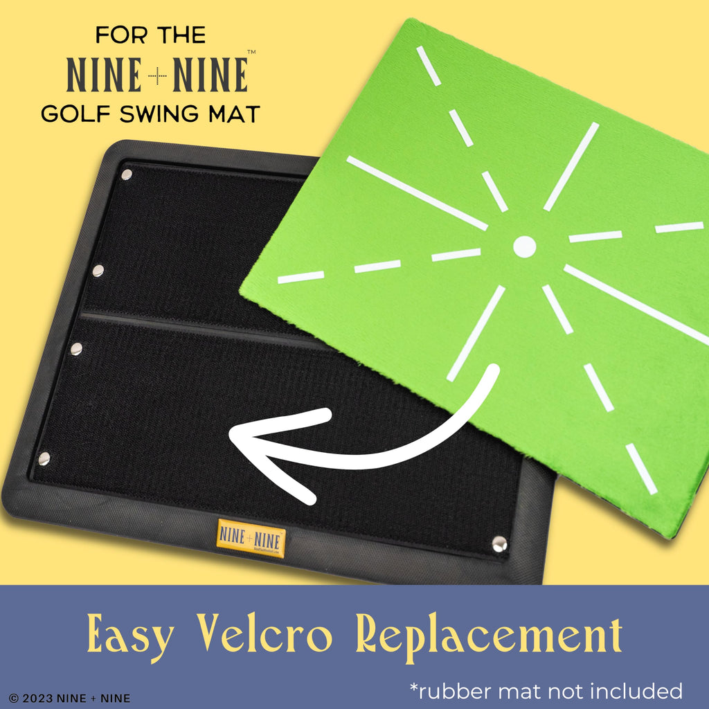 Nine + Nine Replacement Golf Swing Mats - Velvet Striker Sheets Model 99Gsmv1Ssr - Color Changing Mat & Golf Training Aid For Sw