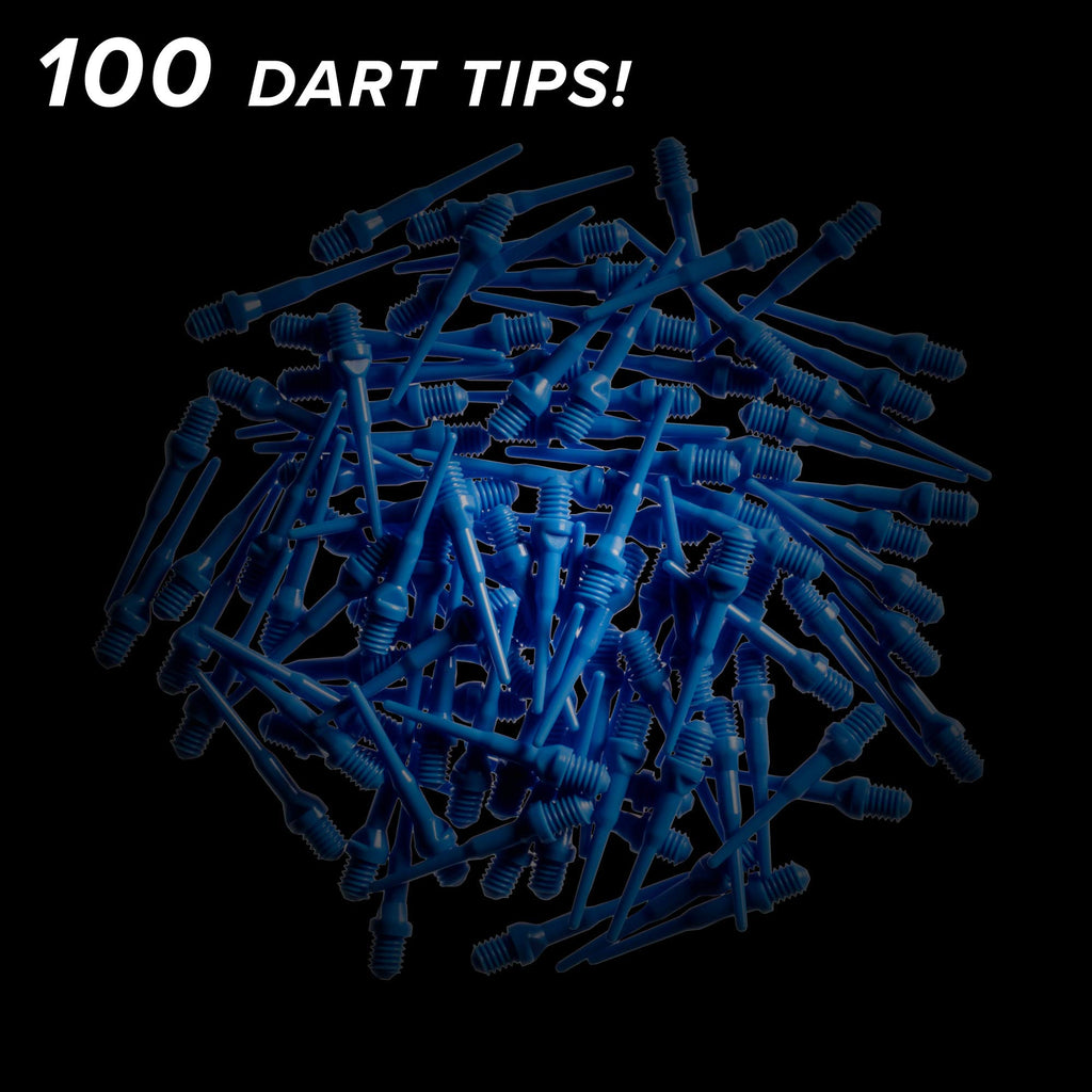 Viper Dart Accessory: Tufflex Ii 2Ba Thread Soft Tip Dart Points, Blue, 100 Pack