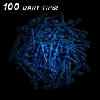 Viper Dart Accessory: Tufflex Ii 2Ba Thread Soft Tip Dart Points, Blue, 100 Pack