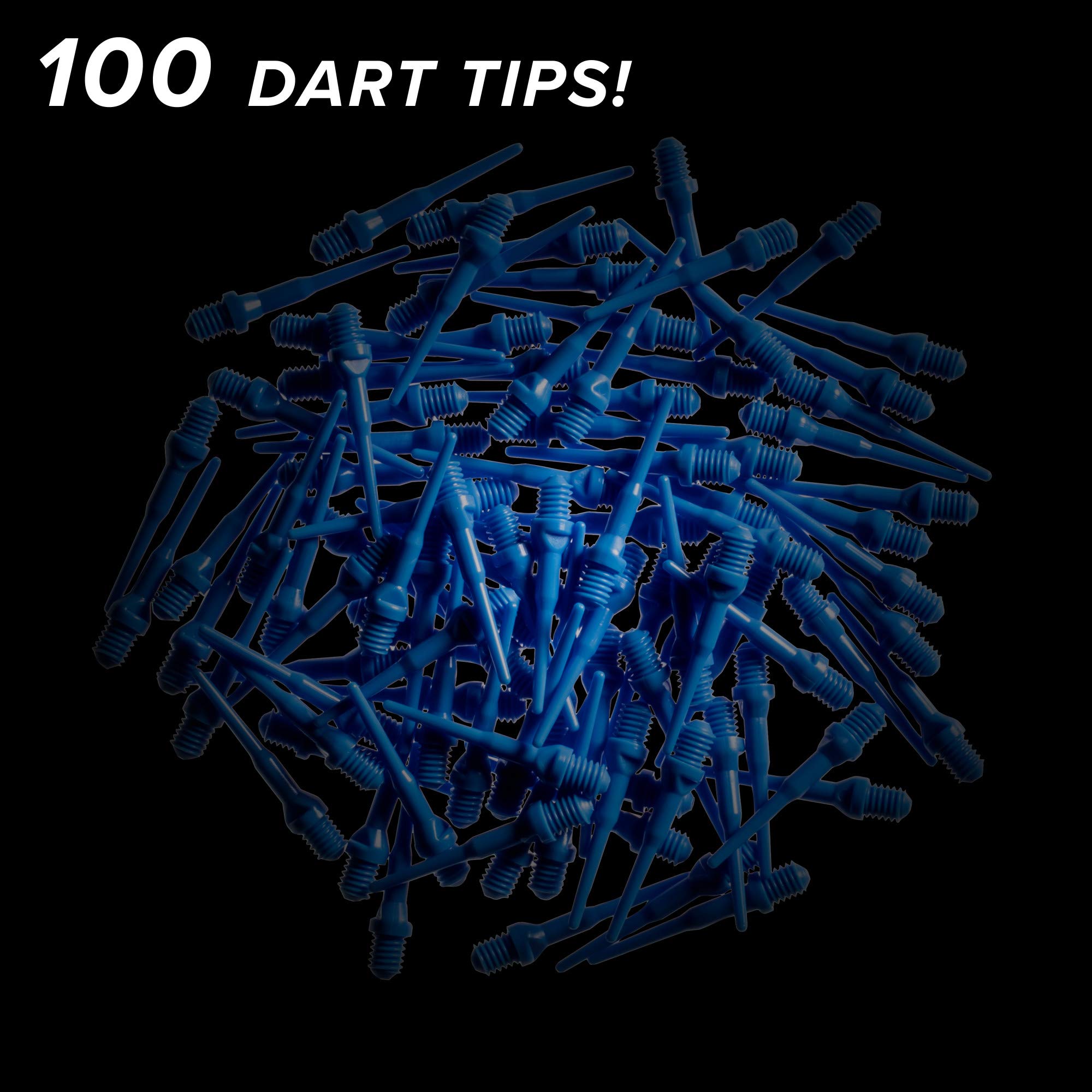 Viper Dart Accessory: Tufflex Ii 2Ba Thread Soft Tip Dart Points, Blue, 100 Pack
