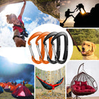 B-Mardi Lightweight Heavy Duty Locking Carabiner Clips-12Kn (2697 Lbs) Caribiniers For Hammocks,Keychain & Utility