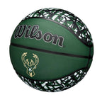 Wilson Nba Team Graffiti Basketball - Milwaukee Bucks, Size 7-29.5''